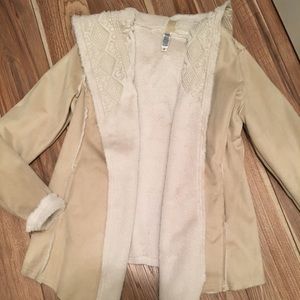 Monoreno Boho Faux fur lined jacket